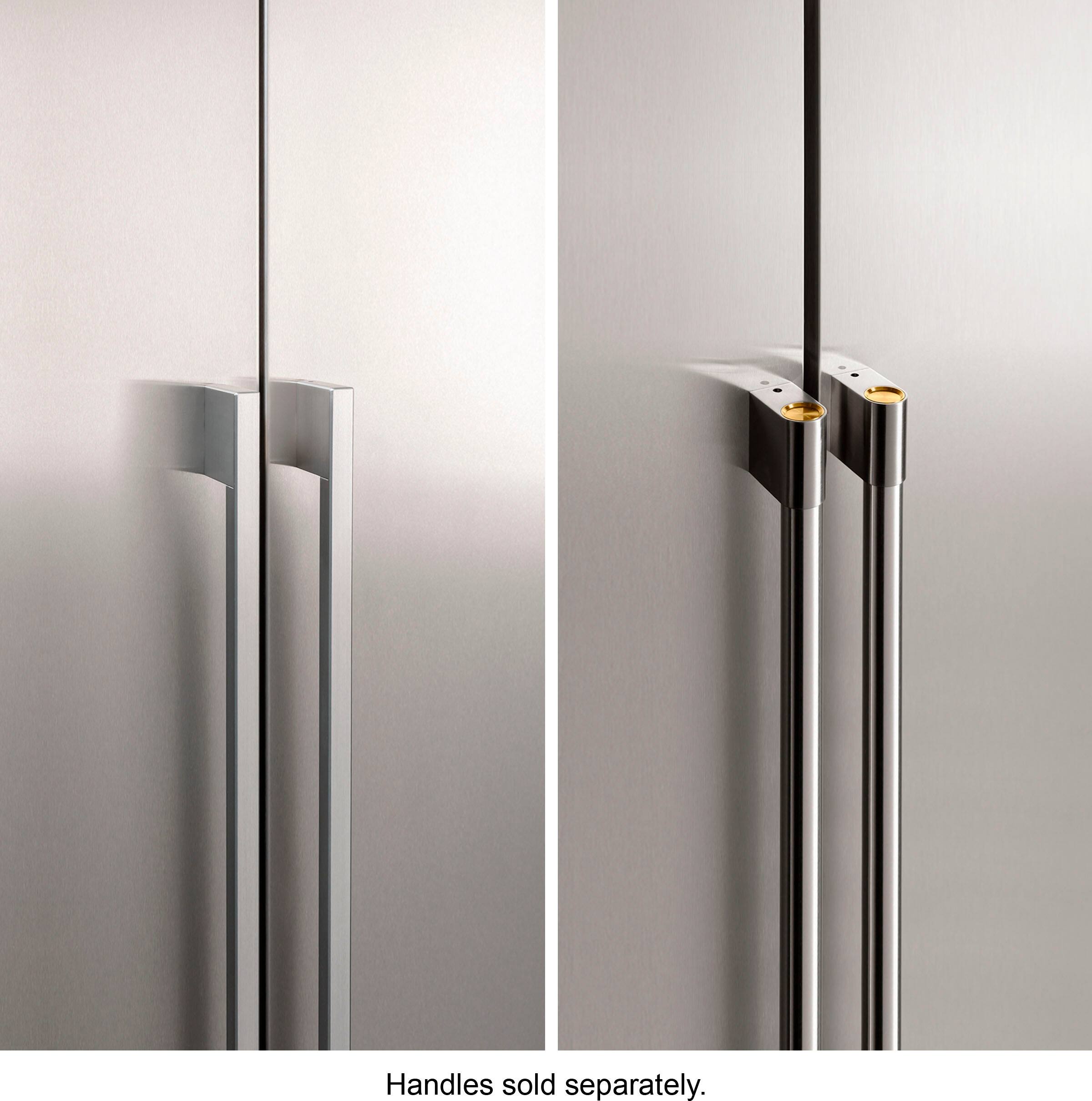 Alt View 3. Monogram - 20.1 Cu. Ft. French Door Counter-Depth Refrigerator with Water Dispenser - Custom Panel Ready - Stainless Steel.