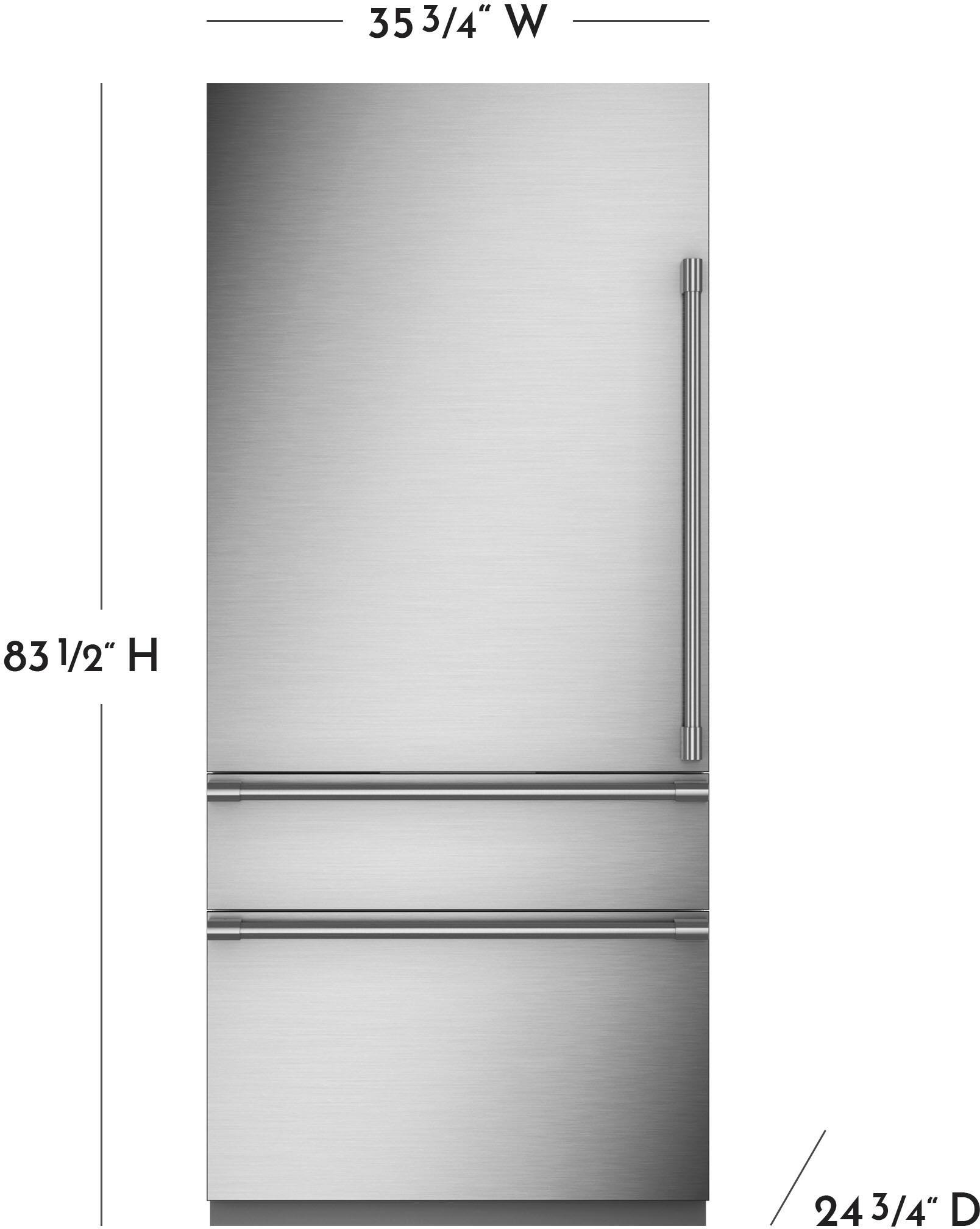 Monogram 20.2 Cu. Ft. BottomFreezer CounterDepth Refrigerator Custom Panel Ready Stainless