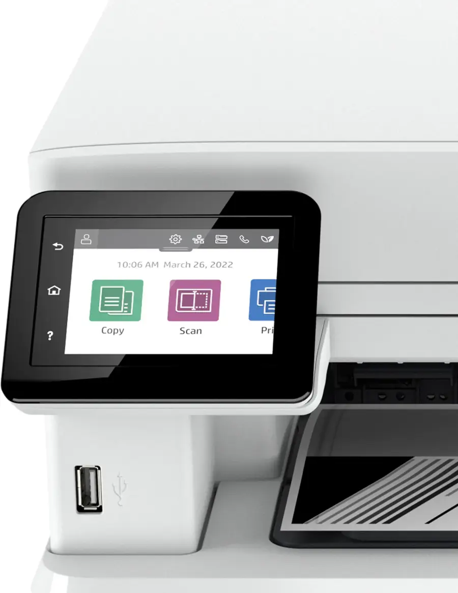 Alt View 15. HP - LaserJet Pro MFP 4101fdn Black-and-White All-in-One Laser Printer - White.