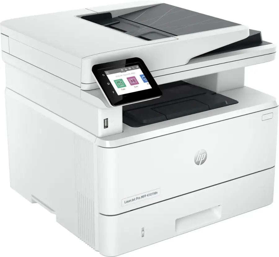 Alt View 13. HP - LaserJet Pro MFP 4101fdn Black-and-White All-in-One Laser Printer - White.