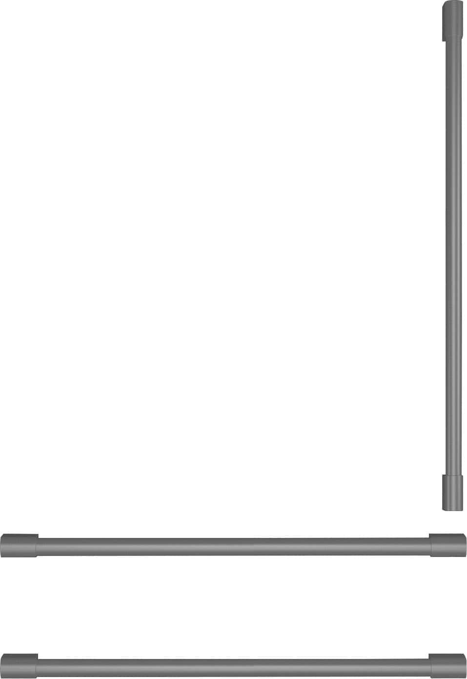 Front. Monogram - Statement Handle Kit for Select Monogram Bottom Freezer Refrigerators - Stainless Steel.