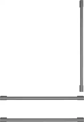 Front. Monogram - Statement Handle Kit for Select Monogram Bottom Freezer Refrigerators - Stainless Steel.