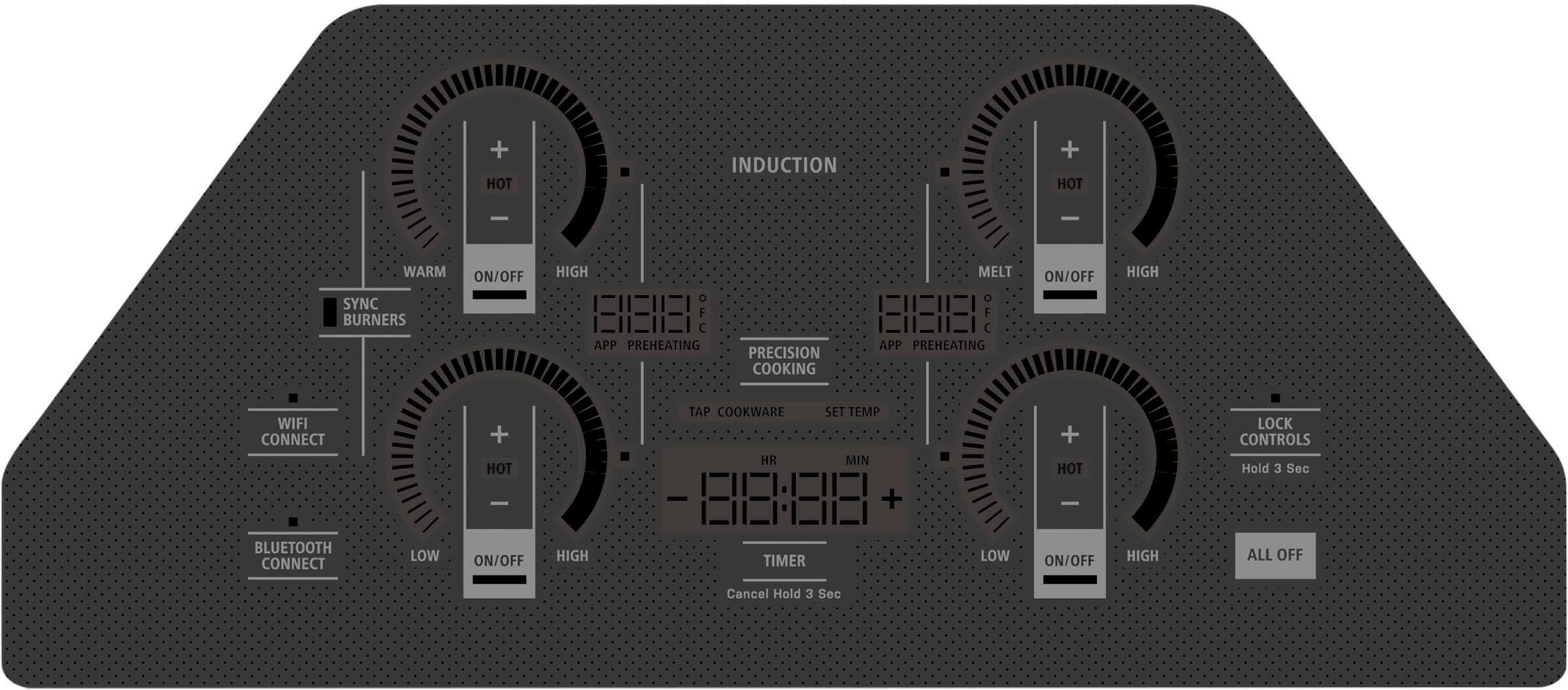 Alt View 12. Monogram - 30" Built-In Induction Cooktop - Black Graphite.
