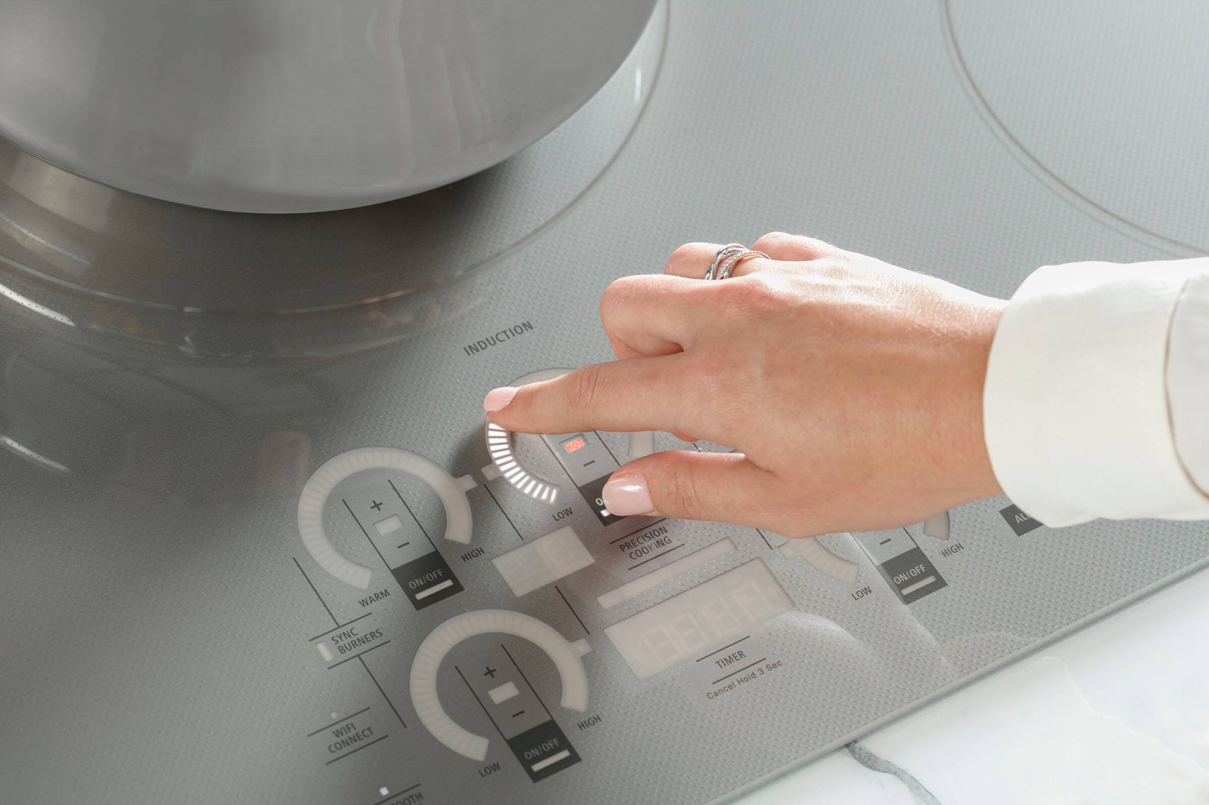 Alt View 17. Monogram - 30" Built-In Induction Cooktop - Black Graphite.