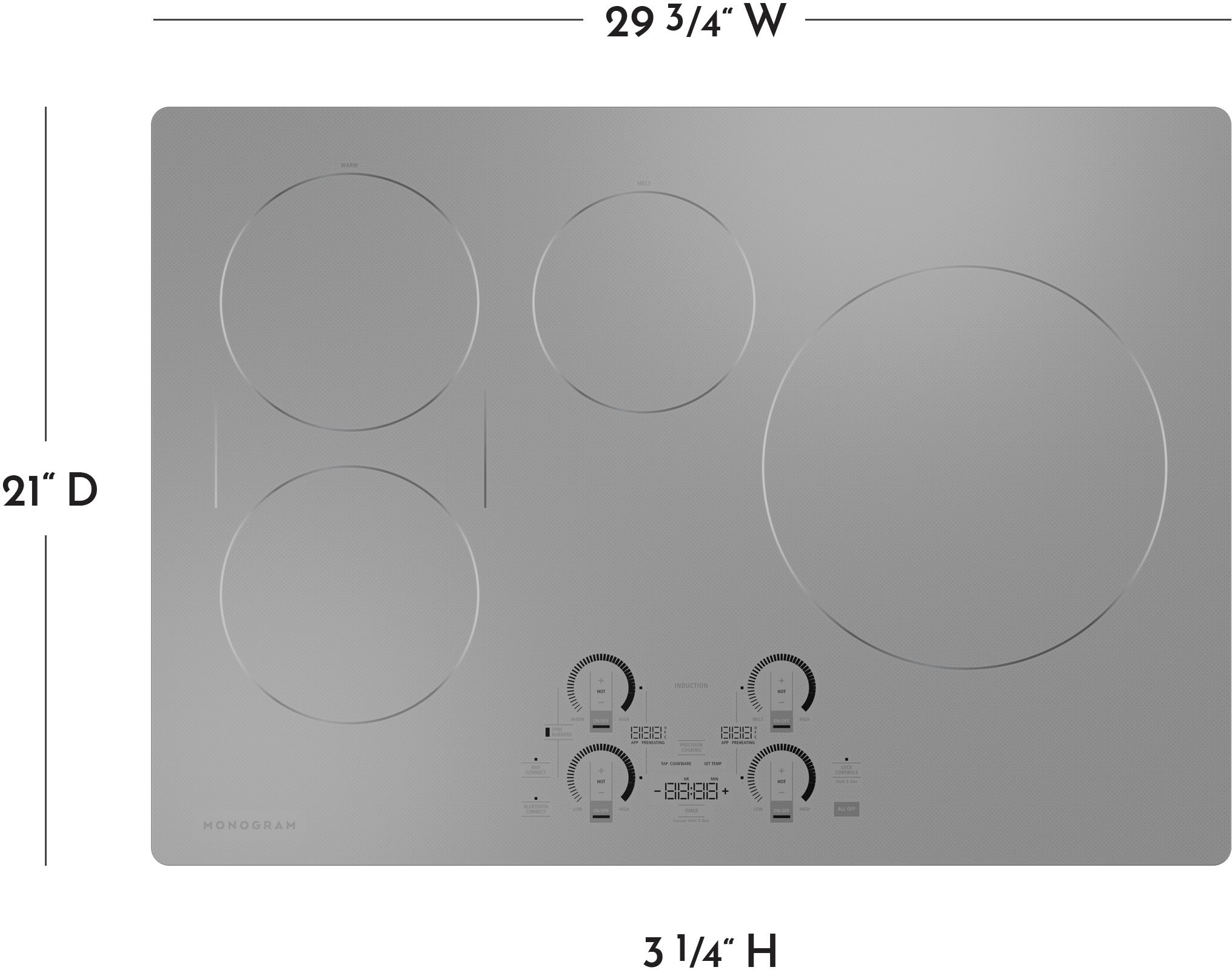 Monogram ZHU30RSTSS 30 Induction Cooktop