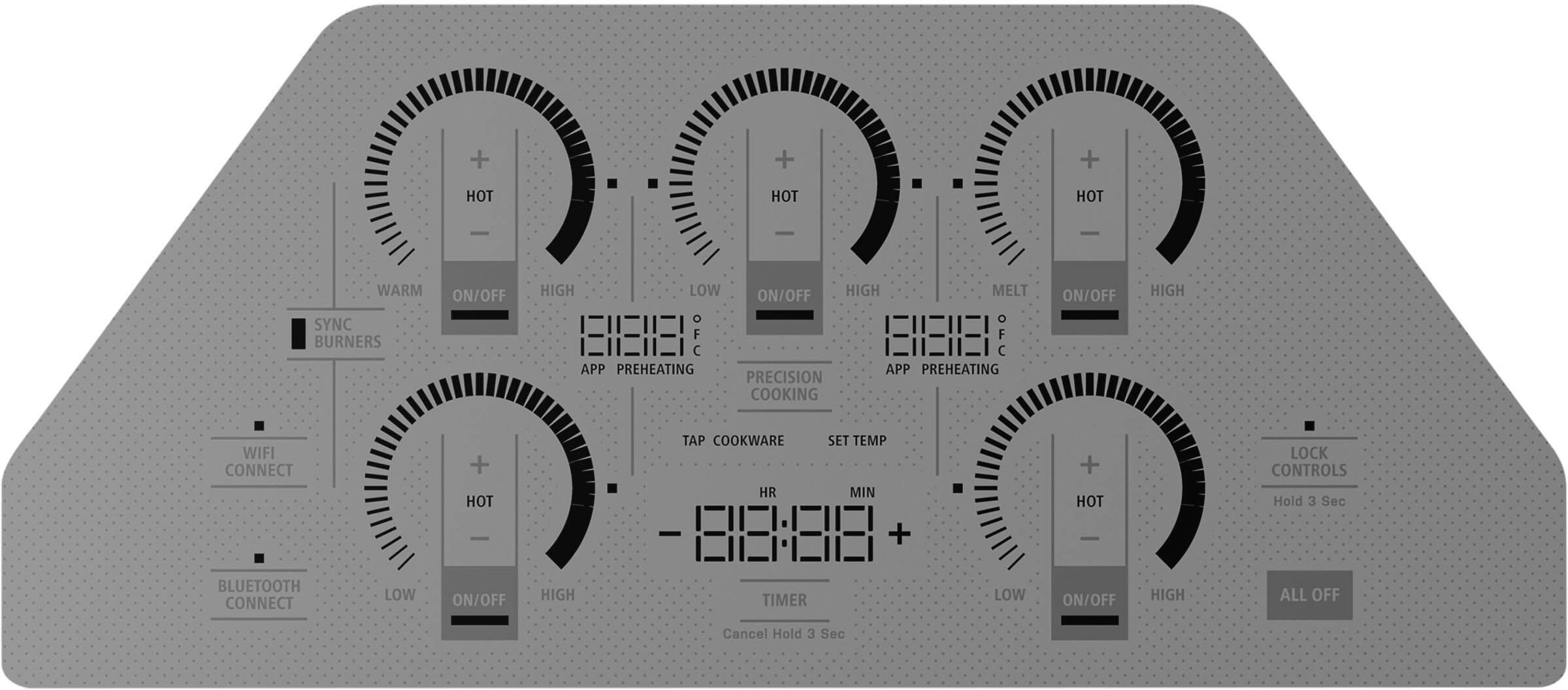 Alt View 12. Monogram - 36" Built-In Induction Cooktop - Silver.