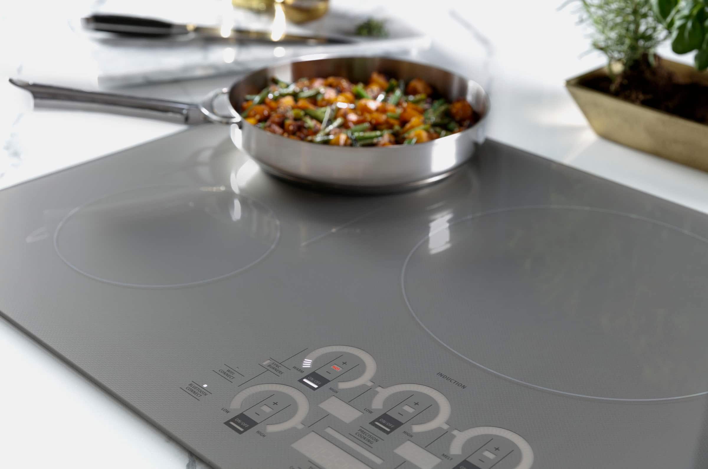 Alt View 21. Monogram - 36" Built-In Induction Cooktop - Silver.