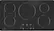 Front. Monogram - 36" Built-In Electric Cooktop - Black Graphite.