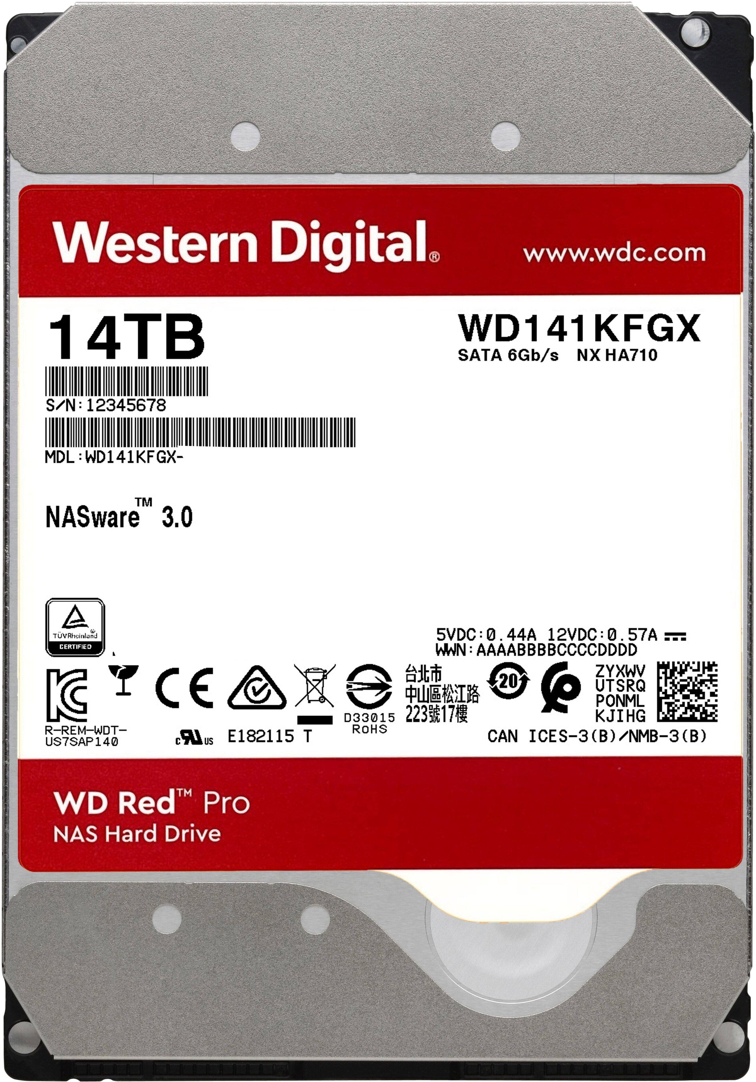 Alt View 12. WD - Red Pro 14TB NAS Internal Hard Drive - Red.