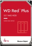 Front. WD - Red Plus 4TB Internal SATA NAS Hard Drive for Desktops - Red.