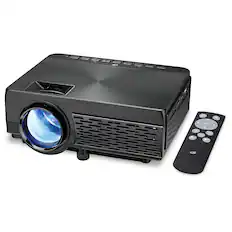Front. GPX - PJ300B LED Projector with Bluetooth - Black.