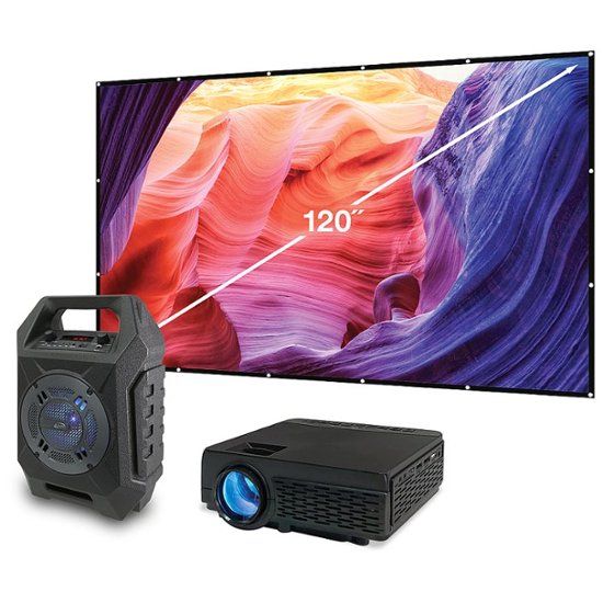 iLive THE2021BDL LED Pop Up Movie Theater Kit Black THE2021BDL