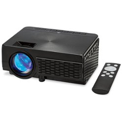 GPX - PJ300VP LED Projector with Bluetooth, Screen Included - Black - Front_Zoom