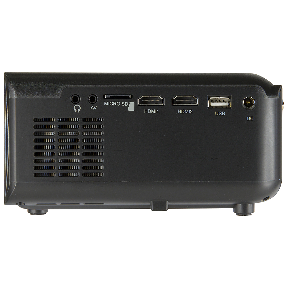 Left View: GPX - Projector with Bluetooth - Black