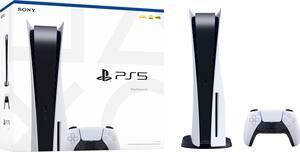 2023 New PlayStation 5 Slim Digital Edition Bundle with Two Controllers  White and Galactic Purple Dualsense and Mytrix Controller Case - Slim PS5  1TB PCIe SSD Gaming Console 