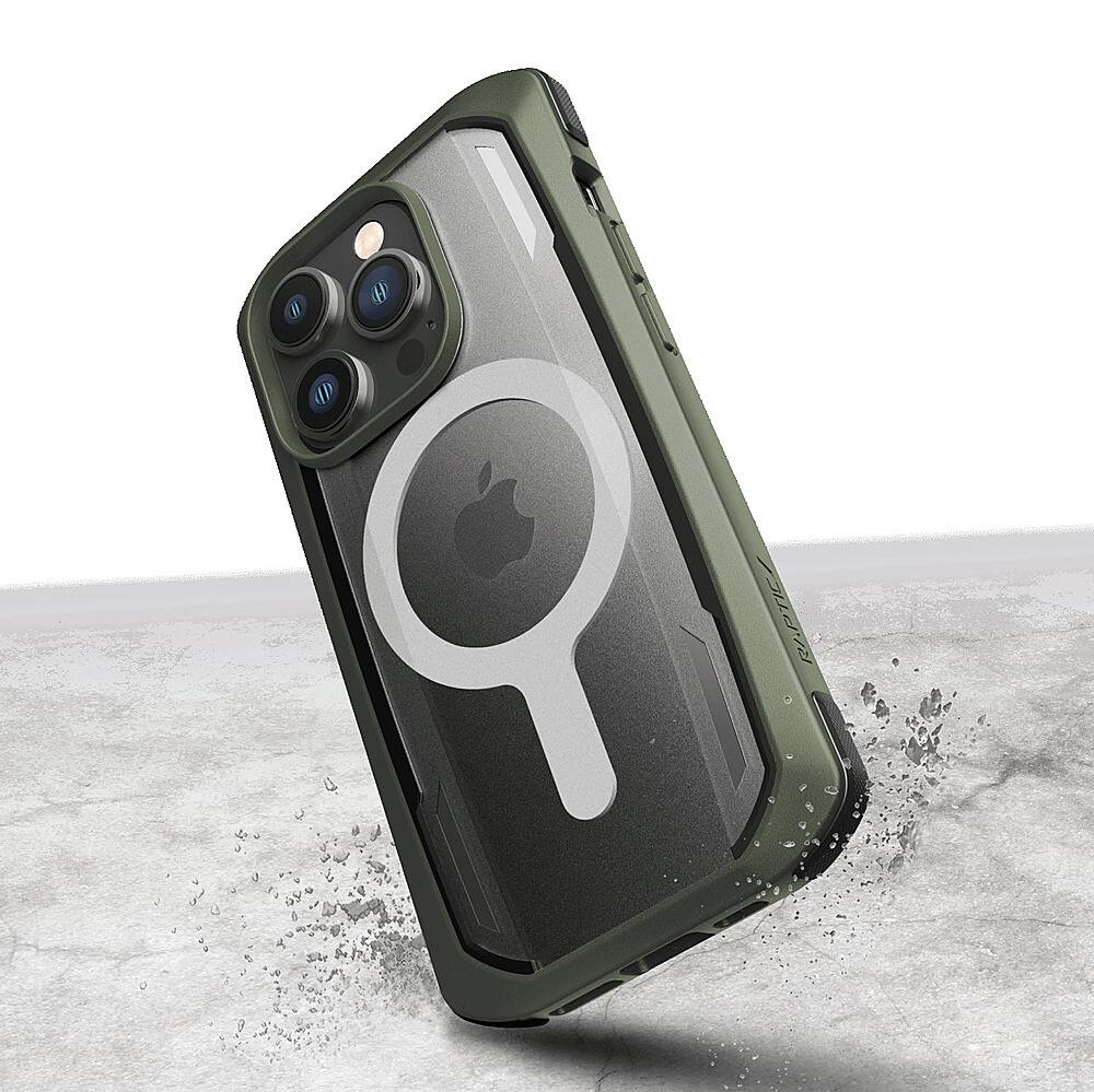 Left. Raptic - Secure Case for Apple iPhone 14 Pro - Moss Green.
