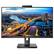 Front. Philips - 242B1H 23.8" IPS LCD FHD Monitor with Windows Hello Webcam - Black.