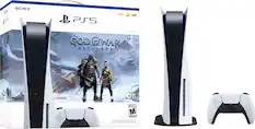 Front. Sony - PlayStation 5 God of War Ragnarök Console Bundle - White.