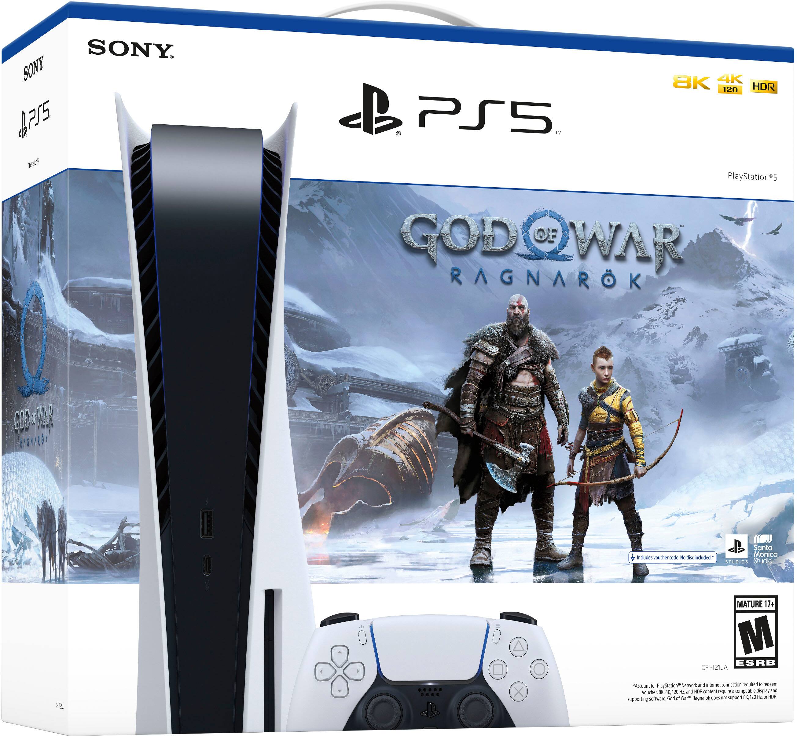Alt View 13. Sony - PlayStation 5 God of War Ragnarök Console Bundle - White.
