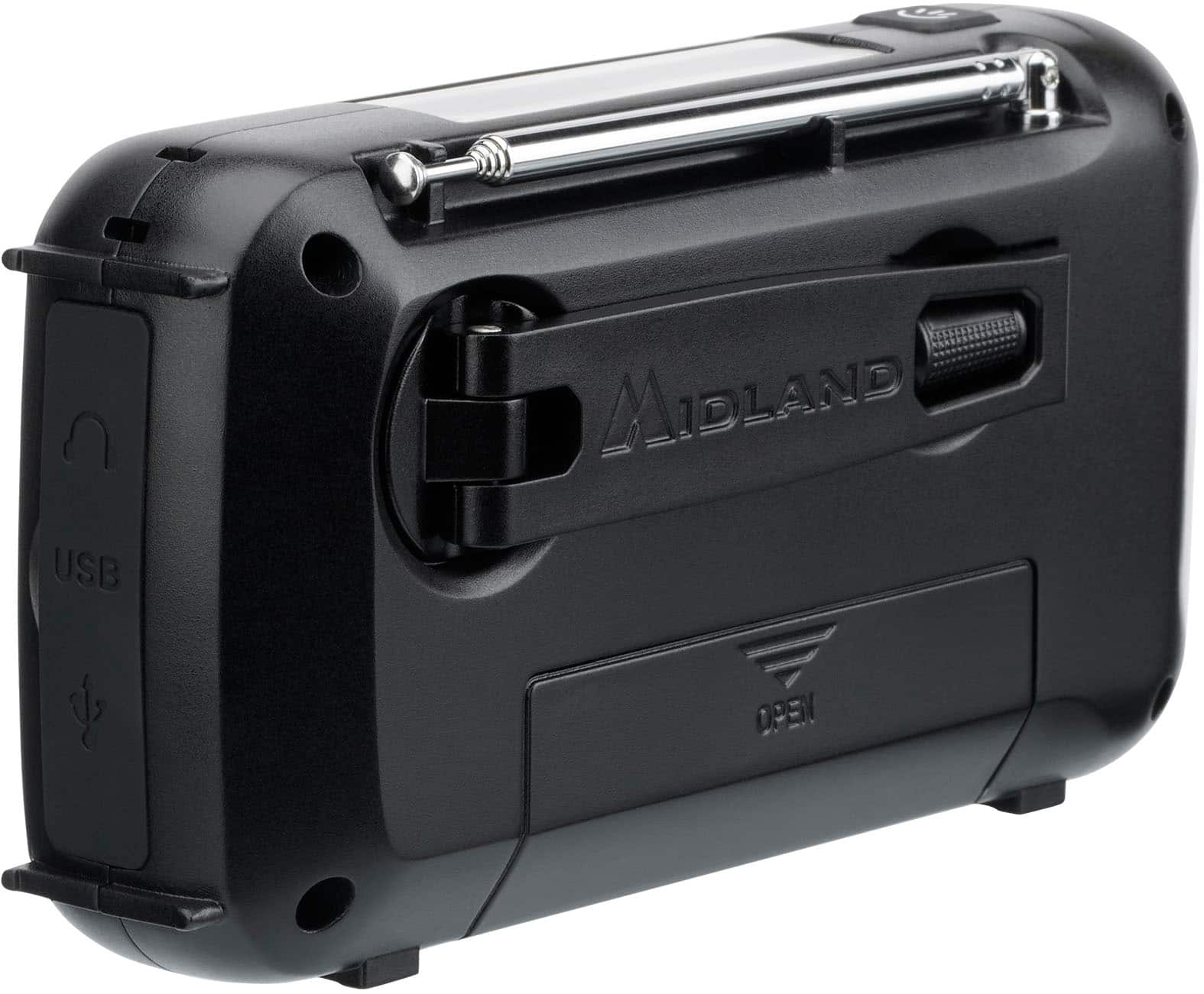 Alt View 11. Midland - Emergency Crank Weather Alert Radio - Red/Black.