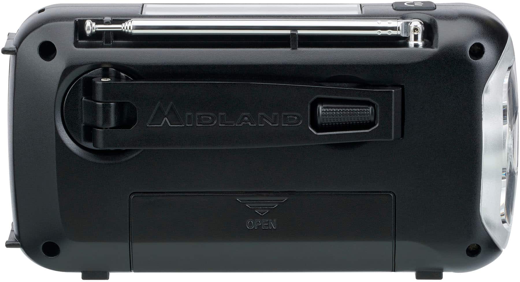 Alt View 1. Midland - Emergency Crank Weather Alert Radio - Red/Black.