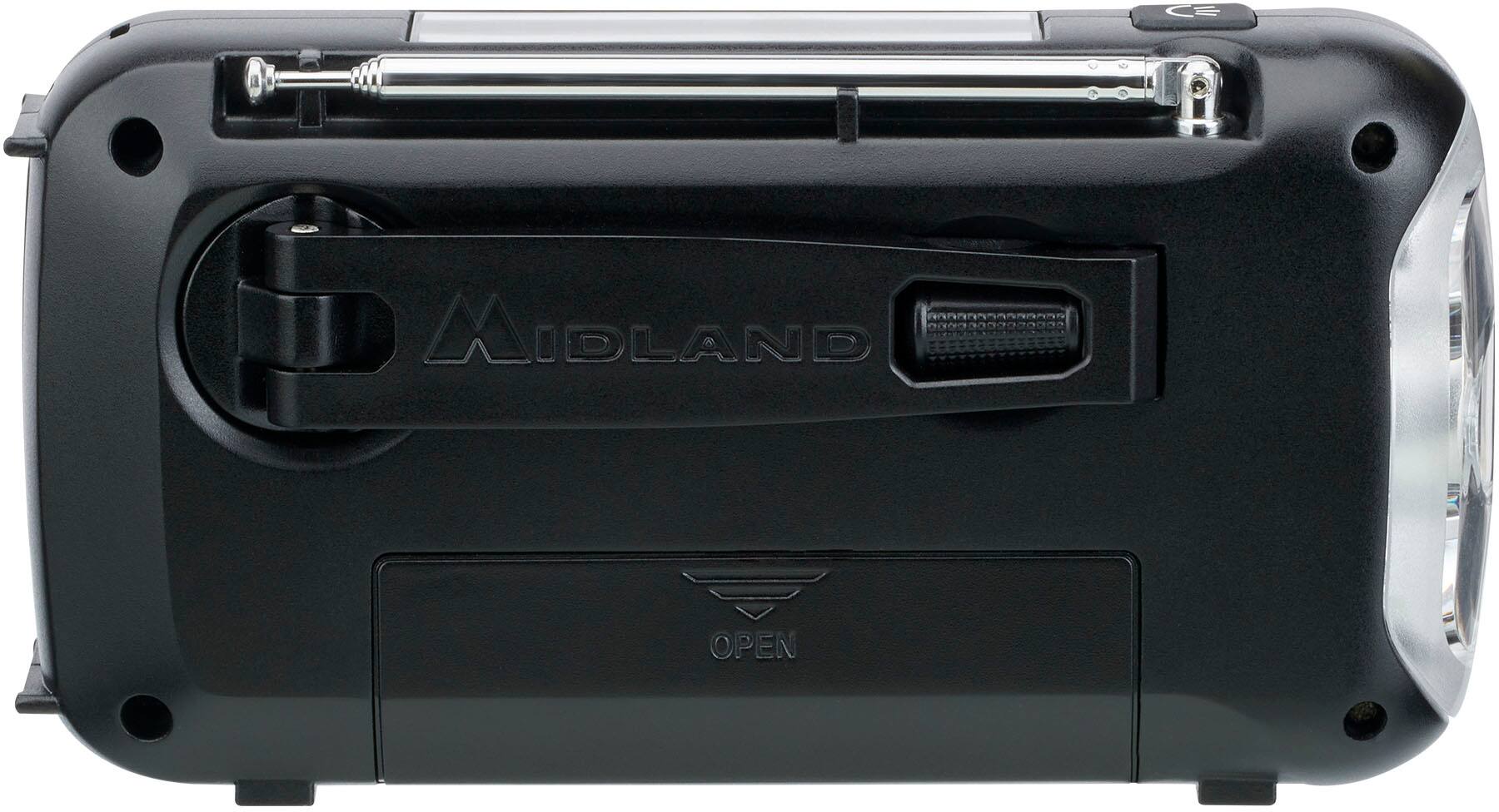 Alt View 1. Midland - Emergency Crank Weather Alert Radio - Red/Black.