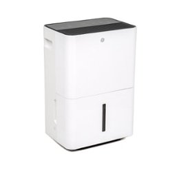 GE - 22-Pint Energy Star Portable Dehumidifier with Smart Dry for Damp Spaces - White - Front_Zoom