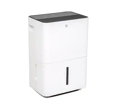 Front. GE - 22-Pint Energy Star Portable Dehumidifier with Smart Dry for Damp Spaces - White.