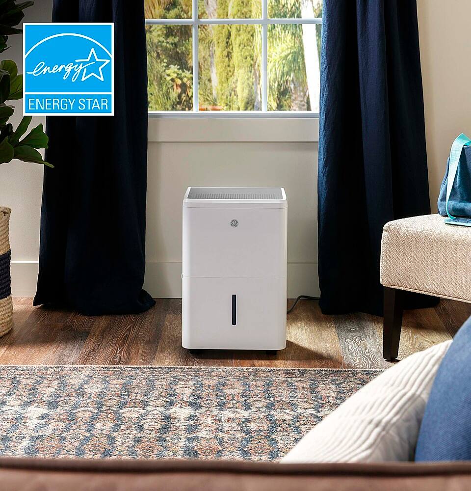 Alt View 13. GE - 22-Pint Energy Star Portable Dehumidifier with Smart Dry for Damp Spaces - White.