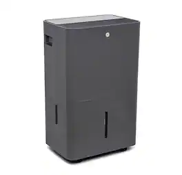 GE - 50-Pint Energy Star Smart Portable Dehumidifier for Wet Spaces - Gray