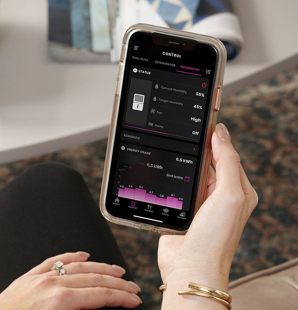 Alt View 16. GE - 50-Pint Energy Star Smart Portable Dehumidifier for Wet Spaces - Grey.