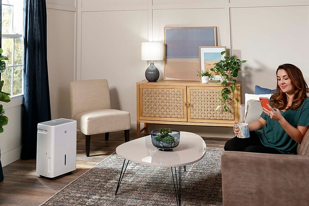 Alt View 11. GE - 35-Pint Energy Star Portable Dehumidifer with Smart Dry for Very Damp Spaces - White.