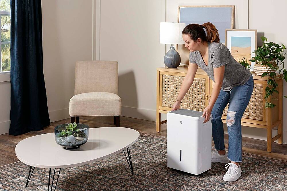 Alt View 12. GE - 35-Pint Energy Star Portable Dehumidifer with Smart Dry for Very Damp Spaces - White.
