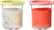 Front. Ninja - CREAMi Deluxe Pints and Lids - 2 Pack, Compatible with NC500 Series Creami Deluxe Ice Cream Makers - Coral & Yellow.