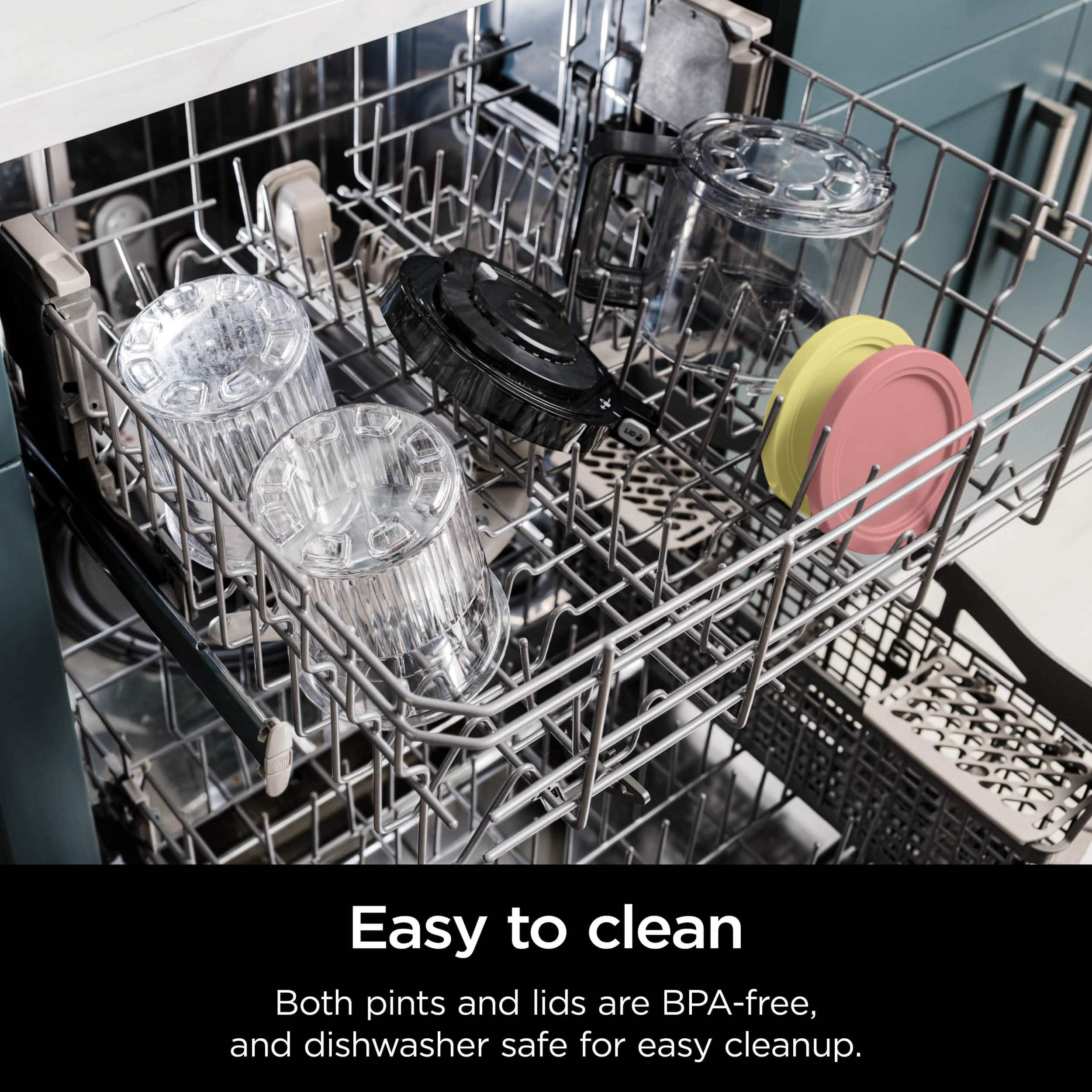 Easy to clean: Both pints and lids are BPA-free and dishwasher safe for easy cleanup.