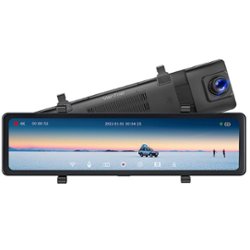 Vantop - H812 12” 5MP UHD Front and Rear Mirror Dash Cam with Built-in GPS and Voice Control - Black - Front_Zoom