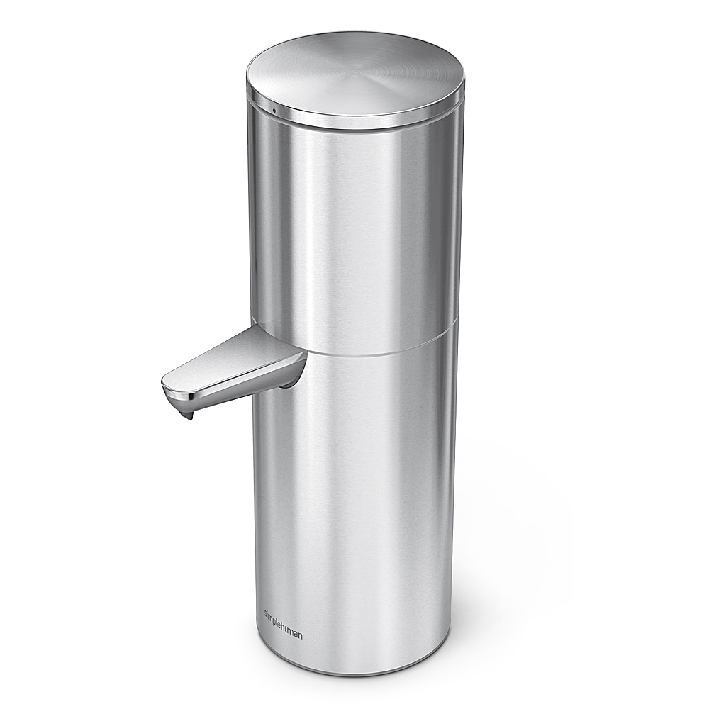 simplehuman 32 oz. Liquid Soap and Hand Sanitizer Sensor Pump Dispenser Max, Brushed Stainless Steel - Brushed