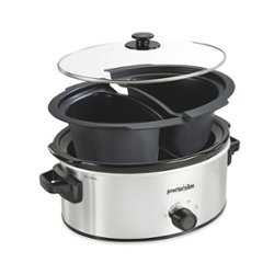Proctor Silex 6 Quart Double-Dish Slow Cooker - SILVER - Front_Zoom