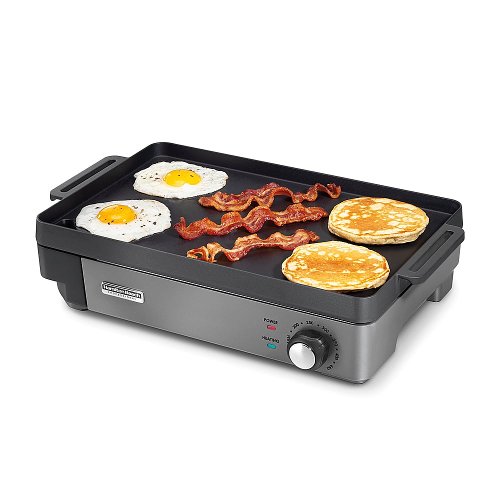 Alt View 14. Hamilton Beach - Professional Cast Iron Electric Grill - BLACK.