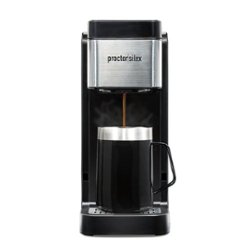 Proctor Silex - Single-Serve Coffee Maker with 40 oz. Reservoir, - BLACK - Front_Zoom