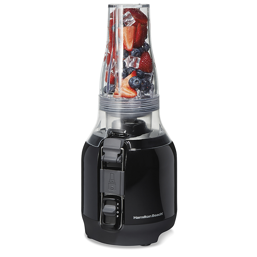  Hamilton Beach Juice & Blend 2-in-1 Juicer Machine and 20 oz.  Blender, Big Mouth Large 3” Feed Chute for Whole Fruits and Vegetables,  Easy to Clean, Centrifugal Extractor, 800W Motor, Black (