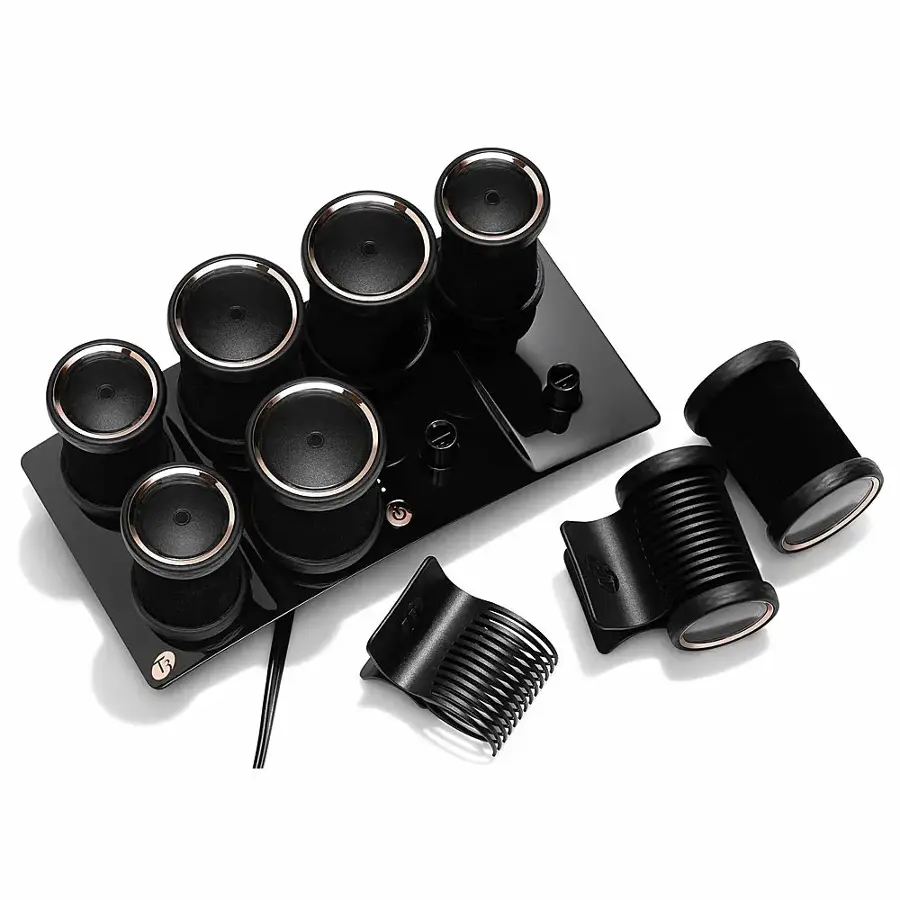 Alt View 17. T3 - Volumizing Hot Rollers Luxe Set with Dual Temperature Control - Black.