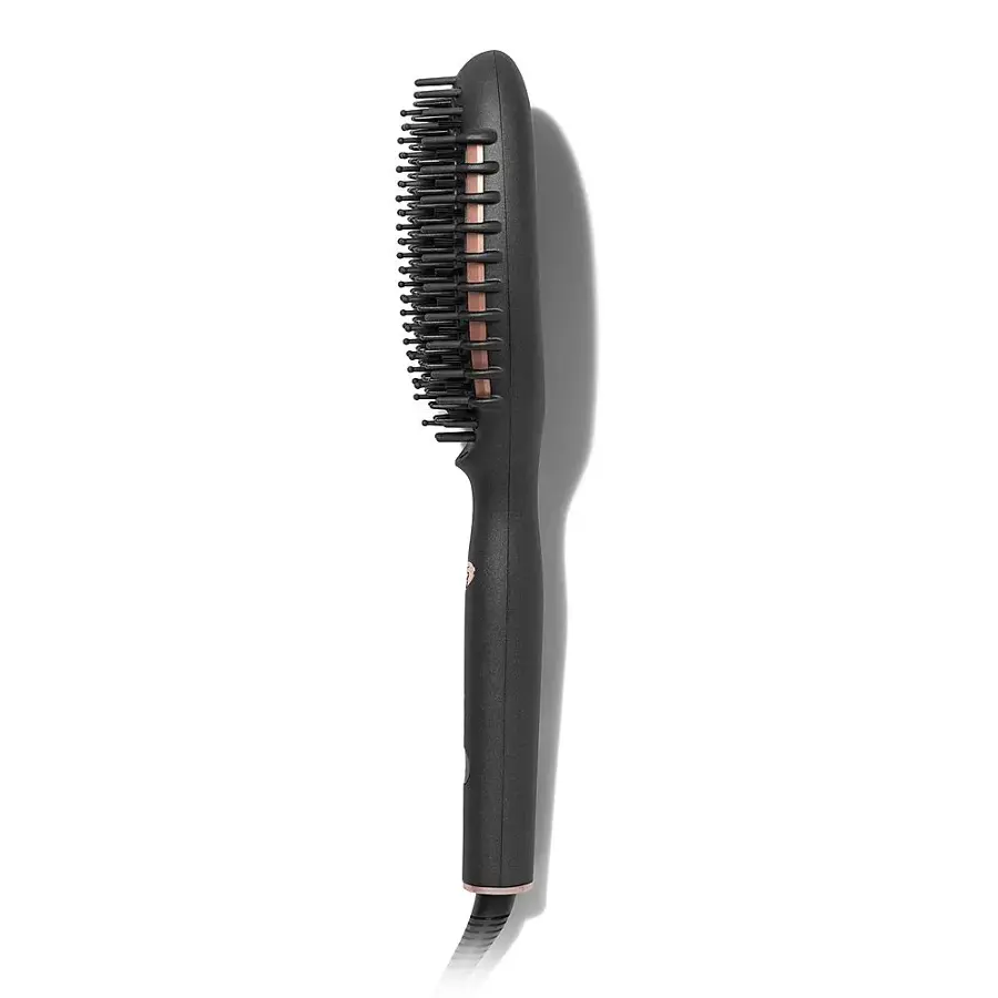 Alt View 17. T3 - Edge Heated Smoothing & Straightening Brush for Styling - Metallic Graphite.