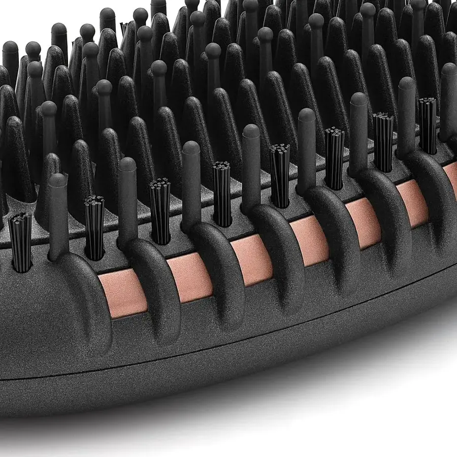 Alt View 18. T3 - Edge Heated Smoothing & Straightening Brush for Styling - Metallic Graphite.