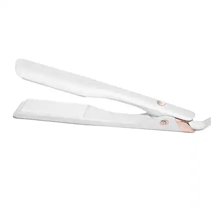 Angle. T3 - Lucea 1.5” Professional Straightening & Styling Iron - White & Rose Gold.