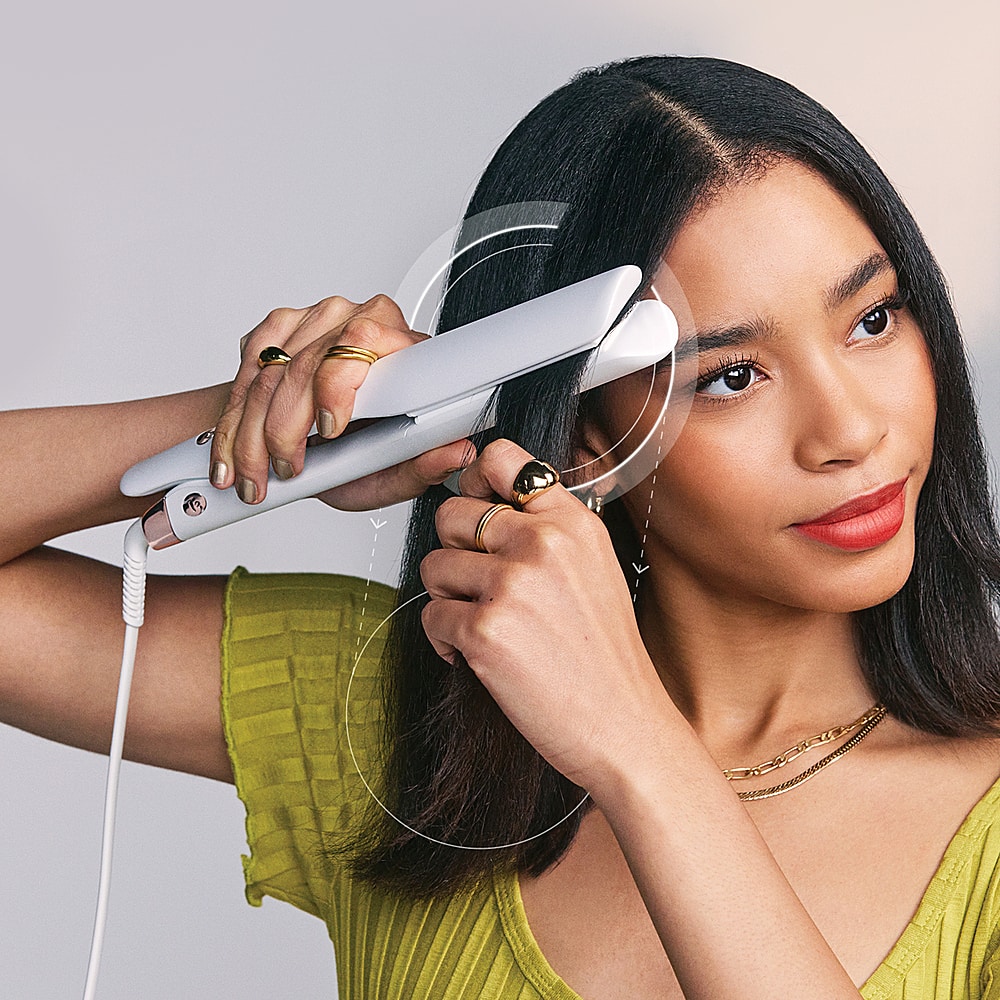 Alt View 14. T3 - Lucea 1.5” Professional Straightening & Styling Iron - White & Rose Gold.