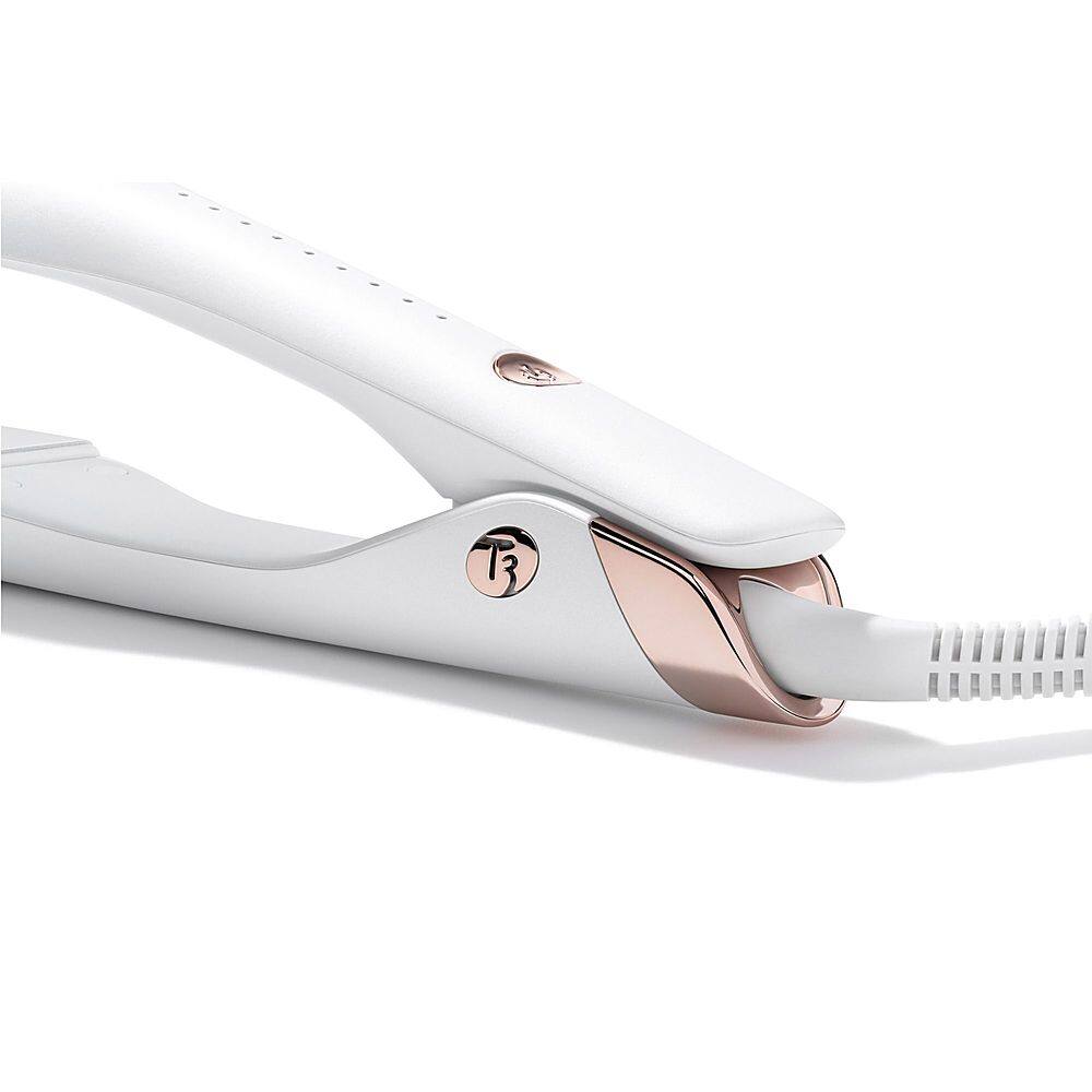 Alt View 15. T3 - Lucea 1.5” Professional Straightening & Styling Iron - White & Rose Gold.