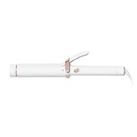 T3 - SinglePass Curl 1.5” Ceramic Long Barrel Curling and Wave Iron - White & Rose Gold - Angle_Zoom