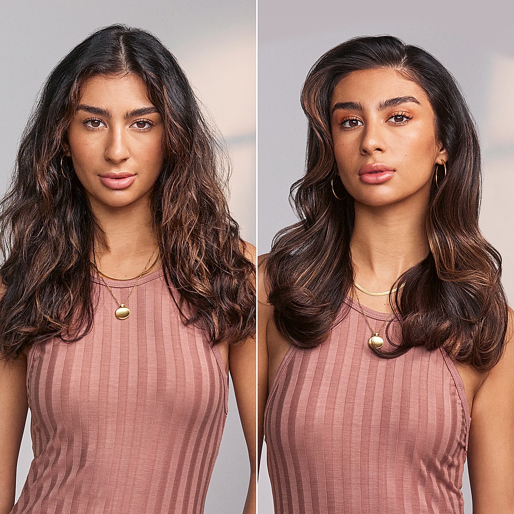 Alt View 12. T3 - SinglePass Curl 1.5” Ceramic Long Barrel Curling and Wave Iron - White & Rose Gold.