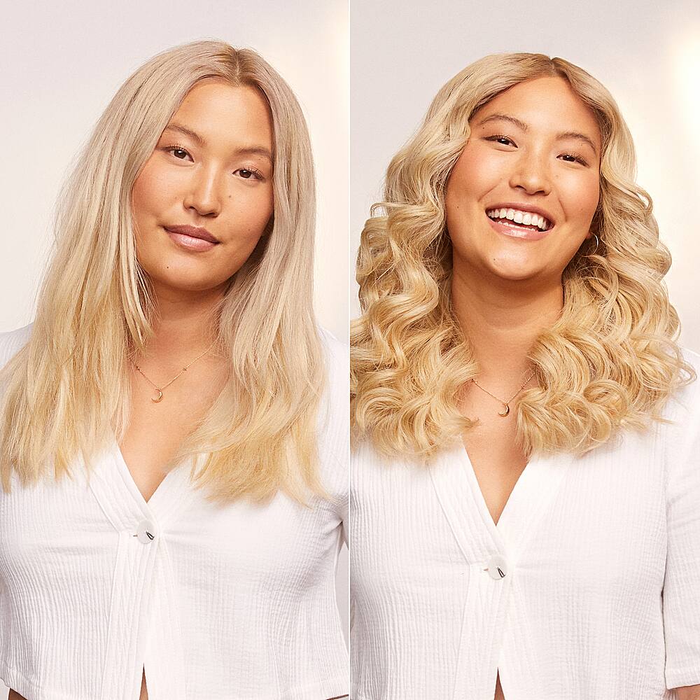 Alt View 12. T3 - SinglePass Wave 1 ¼” – ¾” Tapered Styling Wand - White & Rose Gold.